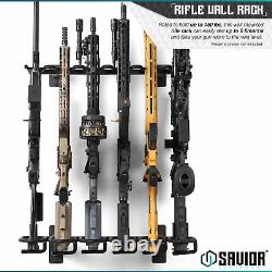 SAVIOR6 Gun Rifle Rack Vertical Carbine Hanger Shotgun Hook Wall Mount Display