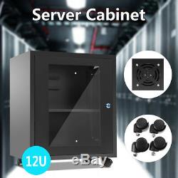 Server Cabinet Case 12U Wall Mount Network IT Server Cabinet Data Rack 53X40X60