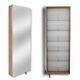 Shoe Cabinet Storage Rack Wall Turning Cabinet rotary 6 shelves mirror front