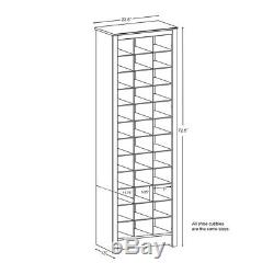 Shoe Storage Cabinet Cubby Storage Rack Tall Narrow Space-Saving 36 Pairs Wood