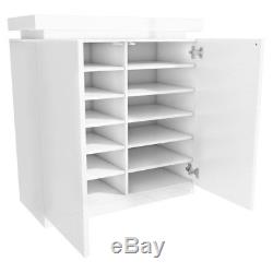 Shoe Storage Cabinet Rack Organizer Storage Shelf White High Gloss High Gloss