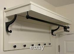 Shoe Storage Cabinet with 2 Tipping Drawers and Wall Mounted Coat Rack Set