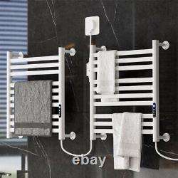 Smart Electric Ladder Heated Towel Rail Warmer Thermostatic Radiator LCD Display