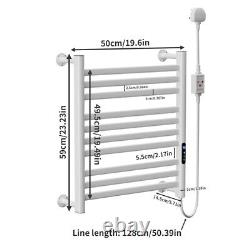 Smart Electric Ladder Heated Towel Rail Warmer Thermostatic Radiator LCD Display