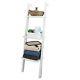 SoBuy 3 Tiers Ladder Shelf Rack, Storage Display Bookcase, FRG32-W, White, UK