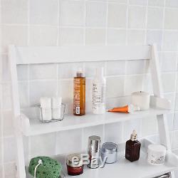 SoBuy White Wall Mounted Towel Rail Rack, Bathroom Storage Shelf, FRG117-W, UK