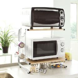 SoBuy Wood Kitchen Microwave Oven Storage Rack Household Shelf FRG092-N, UK