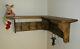 Solid Pine Wood CORNER Coat Rack with shelf Shabby Rustic Jacobean Rustic, hooks