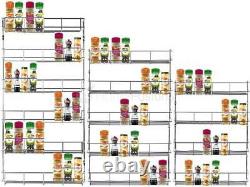 Spice Herb Jar Rack Holder For Kitchen Door Cupboard Storage Wall 3 4 5 & 6 Tier