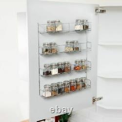 Spice Herb Jar Rack Holder For Kitchen Door Cupboard Storage Wall 3 4 5 & 6 Tier