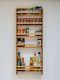 Spice & Oil Bottle Rack 5 Shelf Cupboard Larder Kitchen Storage Light Oak