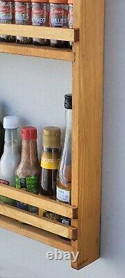 Spice & Oil Bottle Rack 5 Shelf Cupboard Larder Kitchen Storage Light Oak