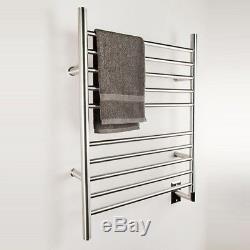 Stainless Steel Heated Electric Towel Warmer Wall Mounted Rack Bathroom Decor