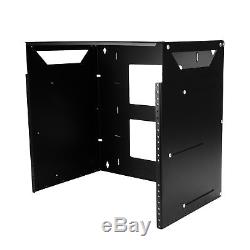StarTech 8U 12-18-Inch Wall-Mount Server Rack with Built-in Shelf