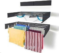 Step Up Laundry Drying Rack Airer -Wall Mounted Retractable Clothes Drying