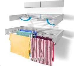 Step Up Laundry Drying Rack, Wall Mounted, Retractable Clothes Drying Rack, 25k