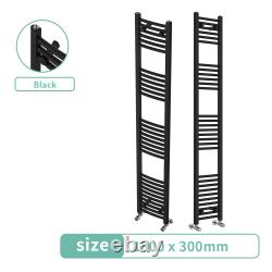Straight Curved Modern Heated Towel Rail Radiator Bathroom Black Ladder Warmer
