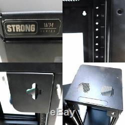 Strong SR-WMS-16U Wall-Mount A/V Equipment Rack Audio/Video Cabinet Black withKeys