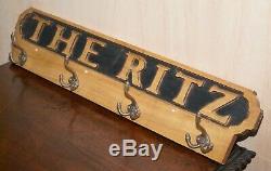 Stunning The Ritz Hand Carved Coat Rack With Bronzed Fittings Very Decorative