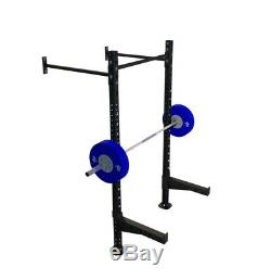 Swiss Barbell Single Squat Rack Power Cage Wall Mounted Rig J-Hooks New £424.99