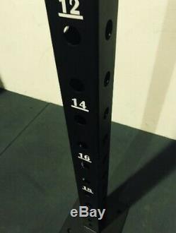 Swiss Barbell Single Squat Rack Power Rack Wall Mounted Rig Includes J-Hooks New
