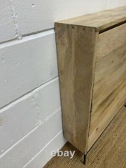 Swoon Mosby Stylish Natural Mango Wood Wall Mounted Shoe Rack RRP £329