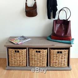 TETBURY Acacia Bench and Hanging shelf, QUALITY Hallway storage bench, coat rack