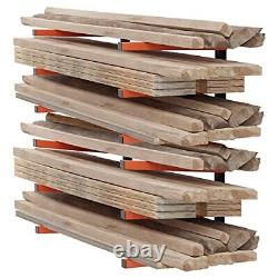 TORACK Lumber Storage Metal Rack Wood Rack Organizer 3-Level Wall Mount Wood