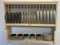 The Filey Handmade pine plate rack Storage
