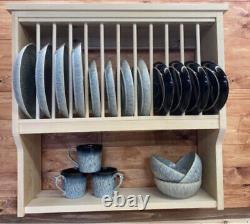 The Hereford Handmade pine plate rack Storage