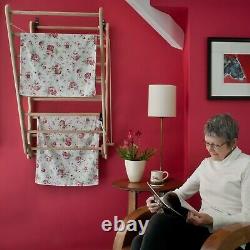 The Laundry Ladder a wall mounted clothes drying rack, stylish, portable and eco