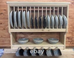The Margate Handmade pine plate rack Storage