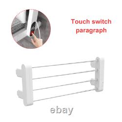 Touch Switch Heated Towel Rail Warmer Electric Drying Rack Shelf Wall Mount