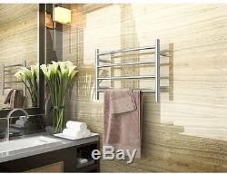 Towel Warmer Electric Bathroom Heated Wall Mount Home Bar Rack Plug In Chrome