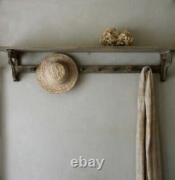 Traditional Country style Coat Rack with Shelf 8 Hooks Large Vintage style 150cm