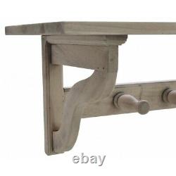 Traditional Country style Coat Rack with Shelf 8 Hooks Large Vintage style 150cm