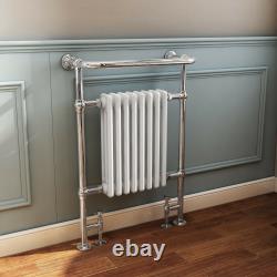 Traditional Radiator Victorian Heated Bathroom Chrome White Grey Towel Rail