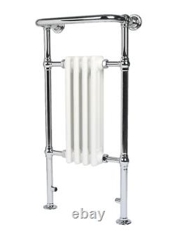 Traditional Victorian Bathroom Towel Radiator Chrome 952 x 479mm -NoAF-IE16002