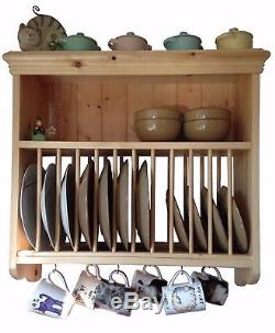 Traditional Wall Mounted Solid Pine Plate Rack (PR2)