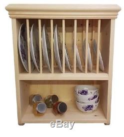 Traditional Wall Mounted Solid Pine Plate Rack (PR5)
