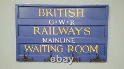 Up-Cycled GWR British Railway Waiting Room Sign Coat Rack Railwayania