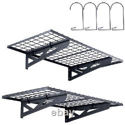 VEVOR 2PCS 4x2 ft Garage Storage Shelving Wall Mounted Heavy Duty Shelves Rack