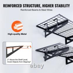 VEVOR 2PCS Garage Storage Shelving Wall Mounted Heavy Duty Shelves Rack Steel