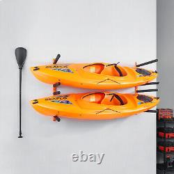 VEVOR Kayak Storage Wall Mount Hanger Rack for 4 Canoe Paddle Kayak Hanging Hook