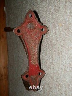 Victorian Cast Iron Wall Mounted Red Saddle Rack With Bridle Hook