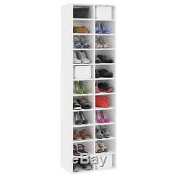 VidaXL Shoe Cabinet High Gloss White Chipboard Shoe Rack Organiser Stand Shelf