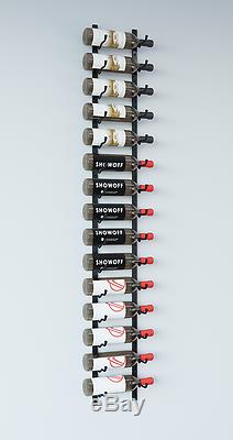 VintageView WS51 5-Foot 15 Bottle Wall Mounted Wine Rack in Satin Black