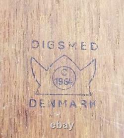 Vintage 1960's Digsmed Revolving Spice Rack Teak with 18 Glass Jars Denmark