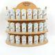 Vintage 1993 Lenox Wood Spice Carousel Rack with Porcelain 24 Jars