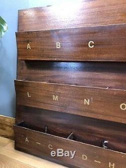 Vintage Army Wall Mountable Letter Rack War Department Wooden
